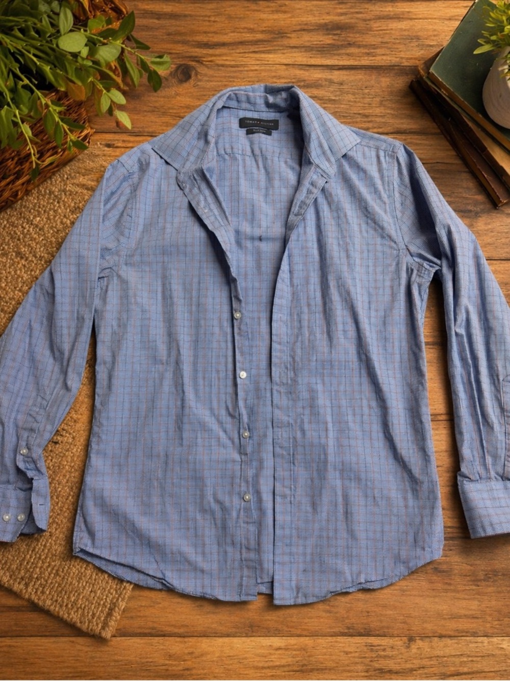 Tommy Hilfiger Blue Plaid Button-Down Shirt